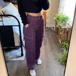 Urban Outfitters BDG Purple Wide Leg High Waist Cargo Pants — Women’s 26